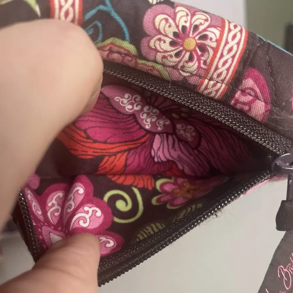 Vera Bradley Purse & Wallet Lot Jazzy Bloom Very Berry Mod Floral 100% Cotton - Picture 8 of 16